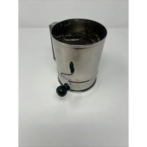 Williams Sonoma Flour Sifter 5 Cup Stainless Steel Crank Mesh Baking Durable